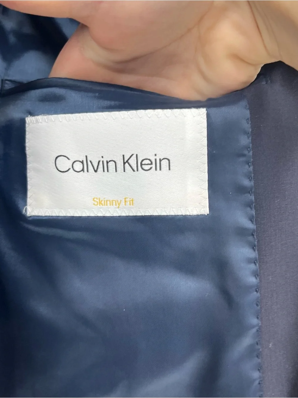 Calvin Klein Men's Dark Navy Two-Button Blazer